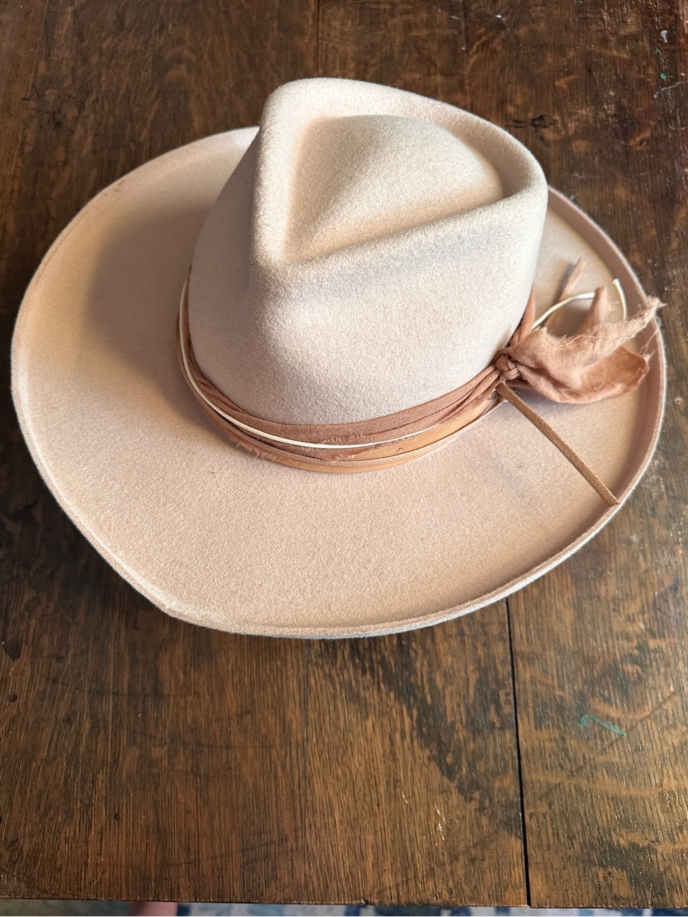 Gigi Pip Monroe Rancher Australian Wool Hat 57 Grey/Oatmeal - Picture 2 of 14